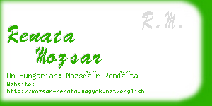 renata mozsar business card